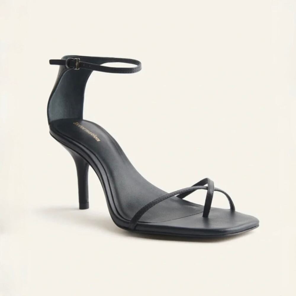 Reformation Gigi Strappy Sandal - Black - Size 9